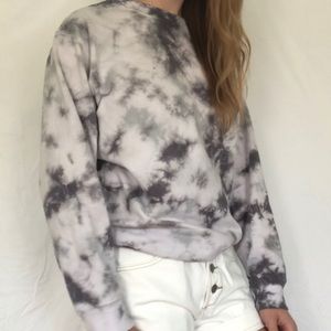 Gray Tie-Dye Sweatshirt
